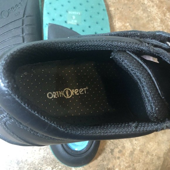 Orthofeet Acadia 810 Black Leather Orthotic 9 XXW - Picture 13 of 14